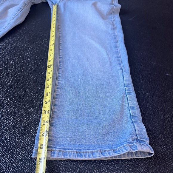 Jag Jeans Women's Light Wash Cropped Wide Leg Jeans Sz 8 Selvage Denim Ankle - Picture 9 of 9